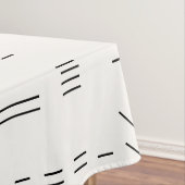 Schwarz-weißes Gorgees Modern Geometric Muster Tischdecke (Beispiel)