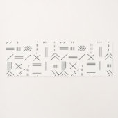 Schwarz-weißes Gorgees Modern Geometric Muster Yogamatte (Rückseite (Horizontal))