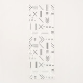 Schwarz-weißes Gorgees Modern Geometric Muster Yogamatte (Vorderseite)