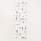 Schwarz-weißes Gorgees Modern Geometric Muster Yogamatte (Rückseite)