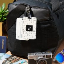 Schwarz-weißes Gorgeous Modern Geometric Monogram