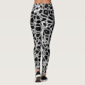 Schwarz-weißes gotisches leggings (Rückseite)
