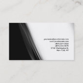 Schwarz-weißes graues Muster Moderne Visitenkarte (Rückseite)