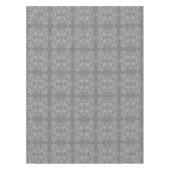 Schwarz-weißes graues Retro-Floral-Muster Tischdecke (Vorderseite)