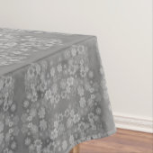 Schwarz-weißes graues Retro-Floral-Muster Tischdecke (Beispiel)