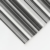 Schwarz-weißes graues Streifenmuster Fleecedecke (Ecke)