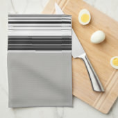 Schwarz-weißes graues Streifenmuster Geschirrtuch (Viertel Falte)