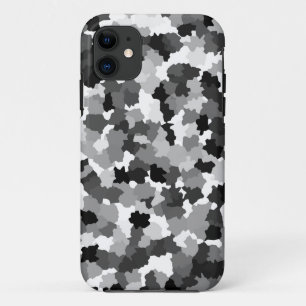 Schwarz-weißes Graumuster iPhone 11 Hülle