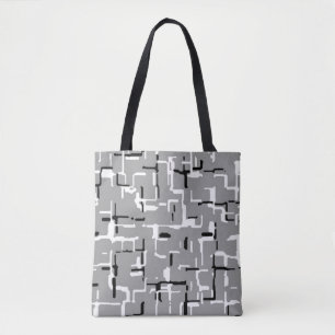 Schwarz-weißes Graumuster Tasche