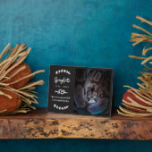 Schwarz-weißes Greenery Foto Schlange Memorial Fotoplatte (Seite)