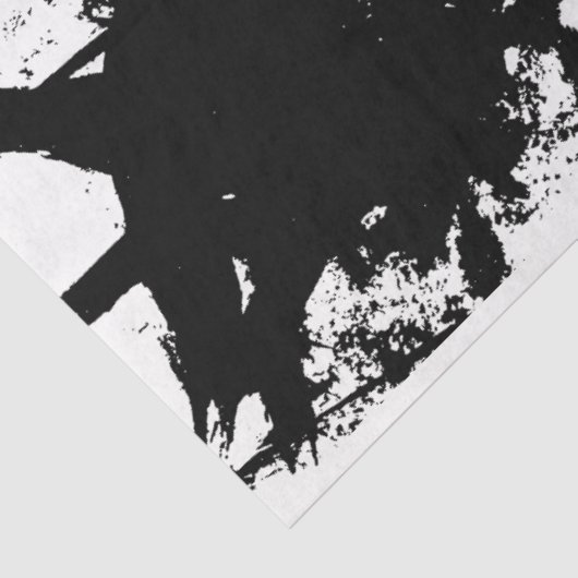 Schwarz-weißes großes Abstraktes Loop-Dreieck Seidenpapier (Ausschnitt)