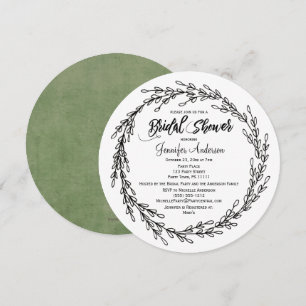 Schwarz-weißes Grünes Blumengebirge Botanisches Br Einladung