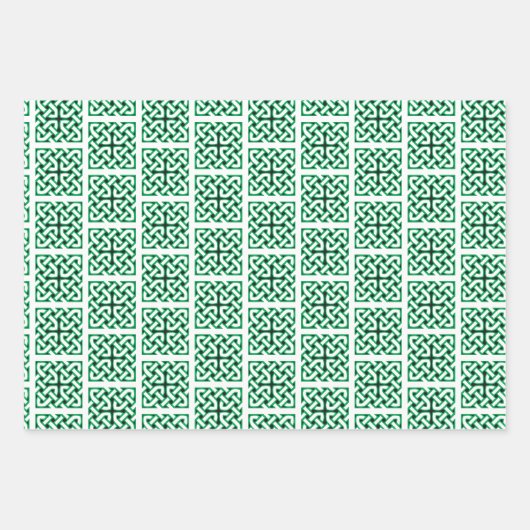 Schwarz-weißes Grünes Himmelbett Geschenkpapier Set (Vorderseite 2)