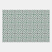 Schwarz-weißes Grünes Himmelbett Geschenkpapier Set (Vorderseite)