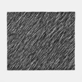 Schwarz-weißes Grunge-Muster Fleecedecke (Vorderseite (Horizontal))