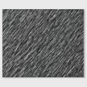 Schwarz-weißes Grunge-Muster Geschenkpapier (Flach)