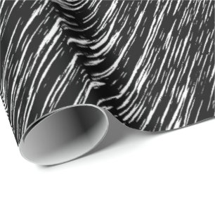 Schwarz-weißes Grunge-Muster Geschenkpapier