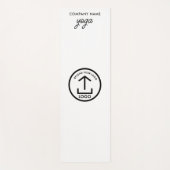 Schwarz-weißes Gym mit modernen Einfach-Business-L Yogamatte (Vorderseite)