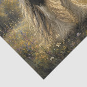Schwarz-weißes Gypsy Vanner Pferd Seidenpapier (Detail)