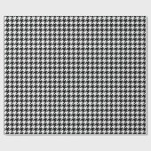 Schwarz-weißes Hahnentrittmuster - Abstrakte Zahle Geschenkpapier (Flach)