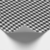 Schwarz-weißes Hahnentrittmuster - Abstrakte Zahle Geschenkpapier (Ecke)