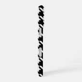 Schwarz-weißes Hahnentrittmuster Muster iPhone 16 Hülle (Rechte Seite)