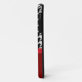 Schwarz-weißes Hahnentrittmuster Muster Red Bow Case-Mate iPhone Hülle (Hinten/Links)