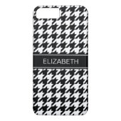 Schwarz-weißes Hahnentrittmuster Nr. 2 Case-Mate iPhone Hülle (Rückseite)