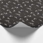 Schwarz-weißes Haifisch-Fisch-Knochen-Geschenk Geschenkpapier (Ecke)