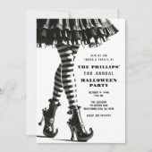 Schwarz-weißes Halloween Einladung (Vorderseite)