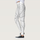 Schwarz-weißes Halloween-Muster Leggings (Links)