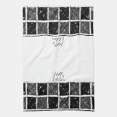 Schwarz-weißes Handtuch (Vertikal)