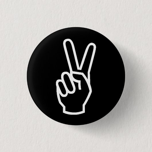 Schwarz-weißes Handzeichen, moderne Grafik Button (Vorderseite)