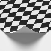 Schwarz-weißes Harlekin-Muster Geschenkpapier (Ecke)