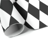 Schwarz-weißes Harlekin-Muster Geschenkpapier (Rolleneckpunkt)