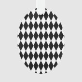 Schwarz-weißes Harlekin-Muster Ornament (Vorderseite)