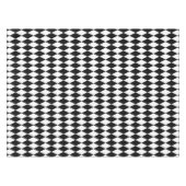 Schwarz-weißes Harlequin Diamonds-Musterdesign Tischdecke (Vorderseite (Horizontal))