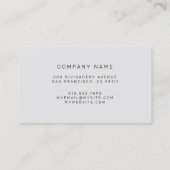 Schwarz-weißes Hartglas Visitenkarte (Rückseite)