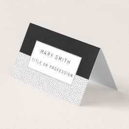 Schwarz-weißes Hartglas Visitenkarten