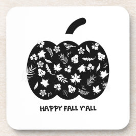 Schwarz-weißes Herbstdekor Getränkeuntersetzer