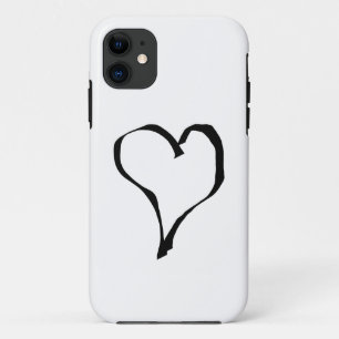 Schwarz-weißes Herz, Liebe Case-Mate iPhone Hülle