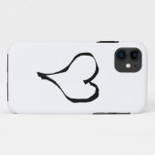 Schwarz-weißes Herz, Liebe Case-Mate iPhone Hülle (Rückseite (Horizontal))