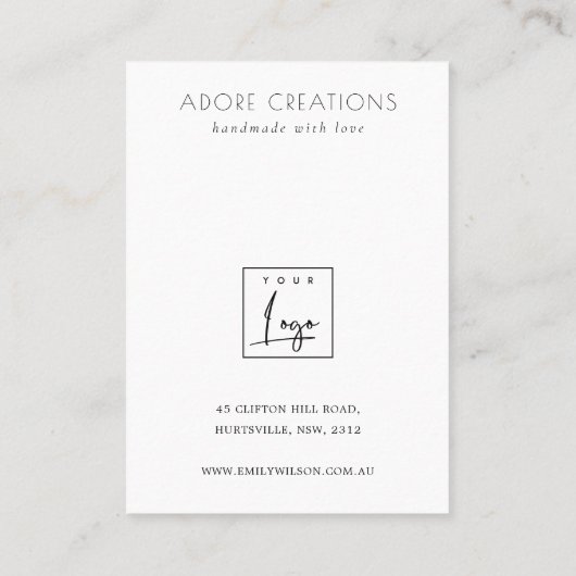 SCHWARZ-WEISSES HERZEN GEBURTSTAG-GESCHENKENNZEICH PLATZKARTE (Rückseite)