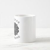 Schwarz-weißes Hillmax GrowleLogo Kaffeetasse (Mittel)