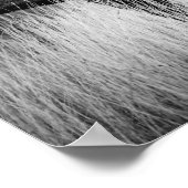 Schwarz-weißes Hirschhaus Dekorwald Poster (Ecke)