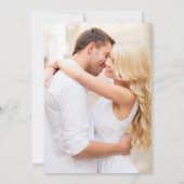 Schwarz-weißes HochzeitsFoto Moderner Flyer Einladung (Rückseite)