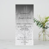 Schwarz-weißes Hochzeitsprogramm für Winterzweige Programm (Stehend Vorderseite)