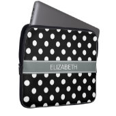 Schwarz-weißes Holzkohlen-Namen-Monogramm der Laptopschutzhülle (Vorne Rechts)