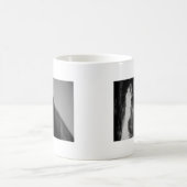 Schwarz-weißes Horseaugenkunstwerk Kaffeetasse (Mittel)