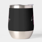 Schwarz-weißes Hot-Pink-Monogramm (Links)